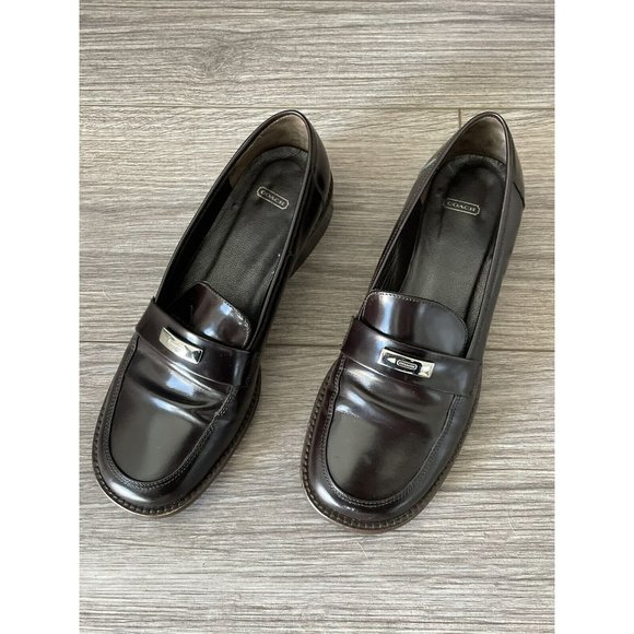 Coach Slip On Loafers Size 6 B Liza Made In Italy. Excellent Condition, No Box - Picture 1 of 7